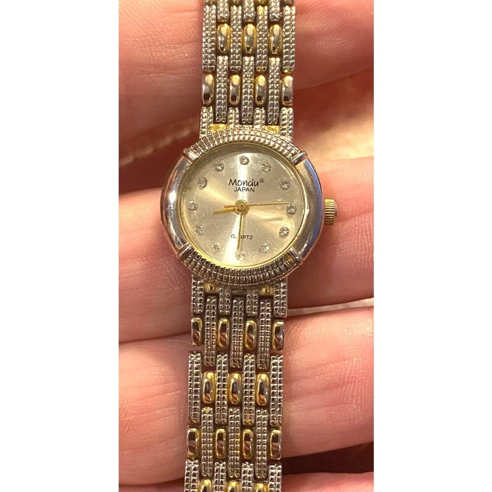 Women's 23mm Silver Tone Mondu Watch, Crystal Accents